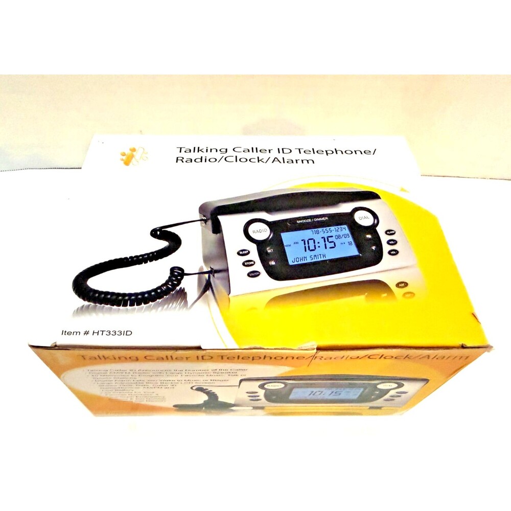 Talking caller ID Telephone Radio/Clock/Alarm (see Photos)